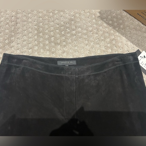 BNWT-Lafayette 148 New York blksuede leggings sz12 sm zippers on inside of legs - Picture 5 of 13